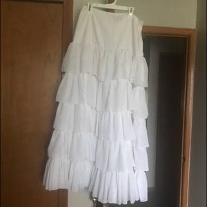 White Tiered Skirt